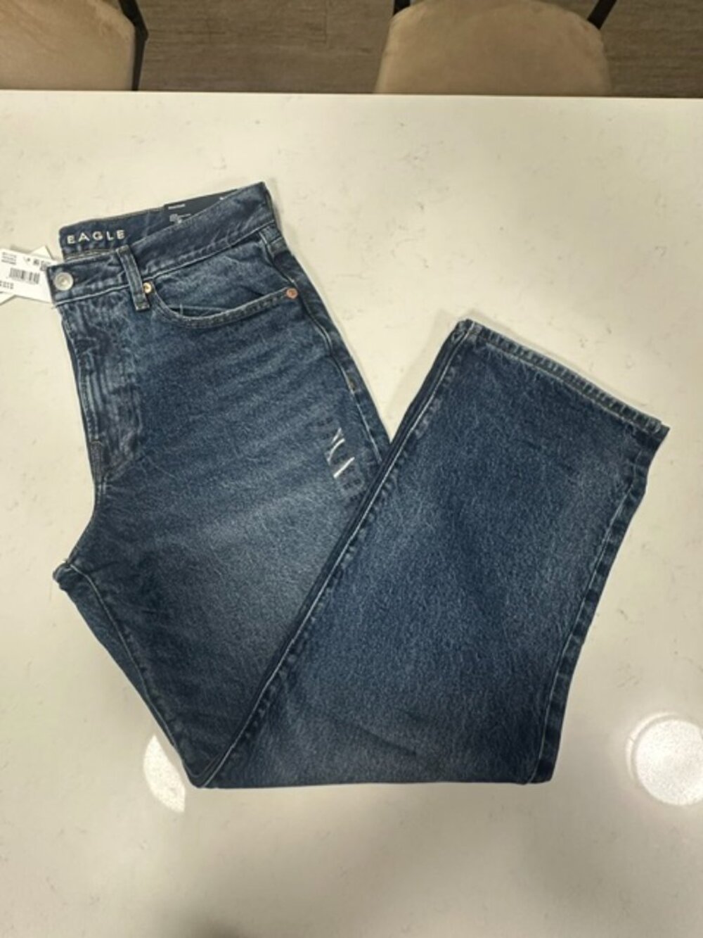NWT American Eagle EasyFlex Loose Dark Indigo Wash Jeans - 32 x 32